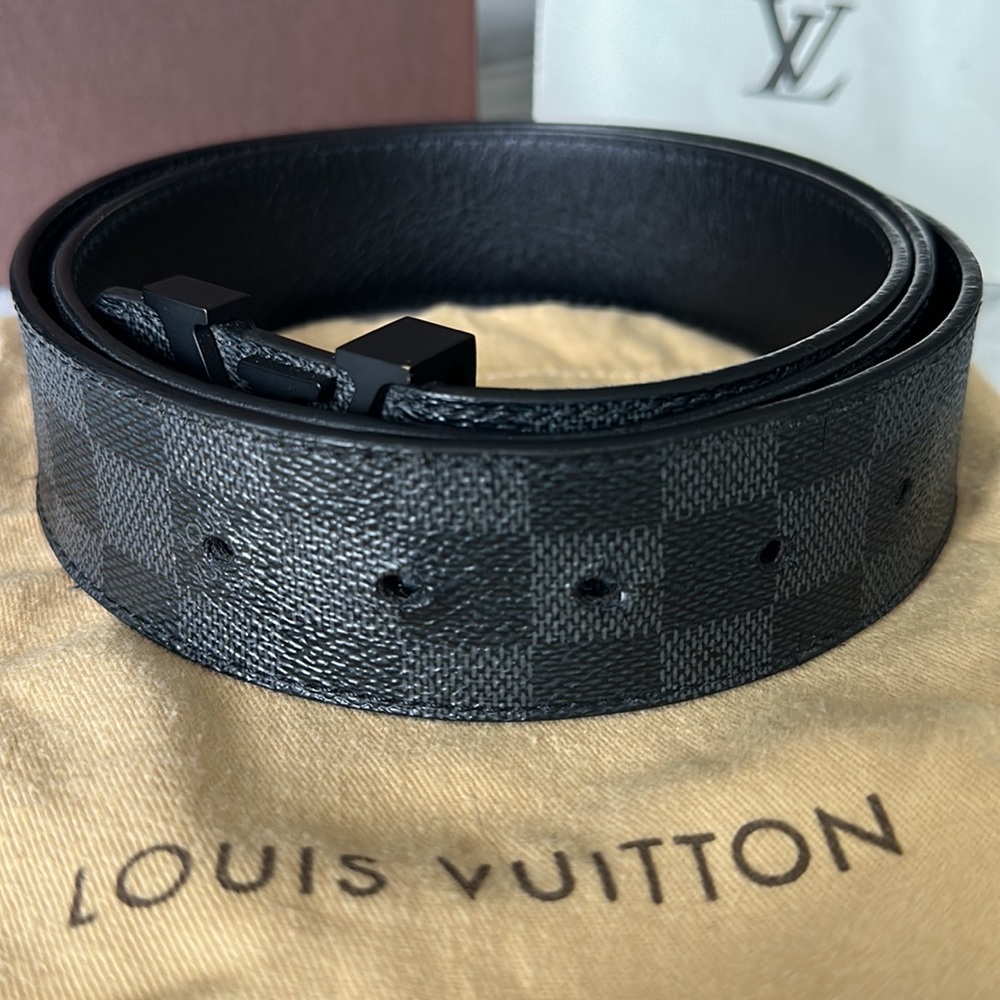 Authentic LV Damier Graphite Belt M9808 - Picture 11 of 14